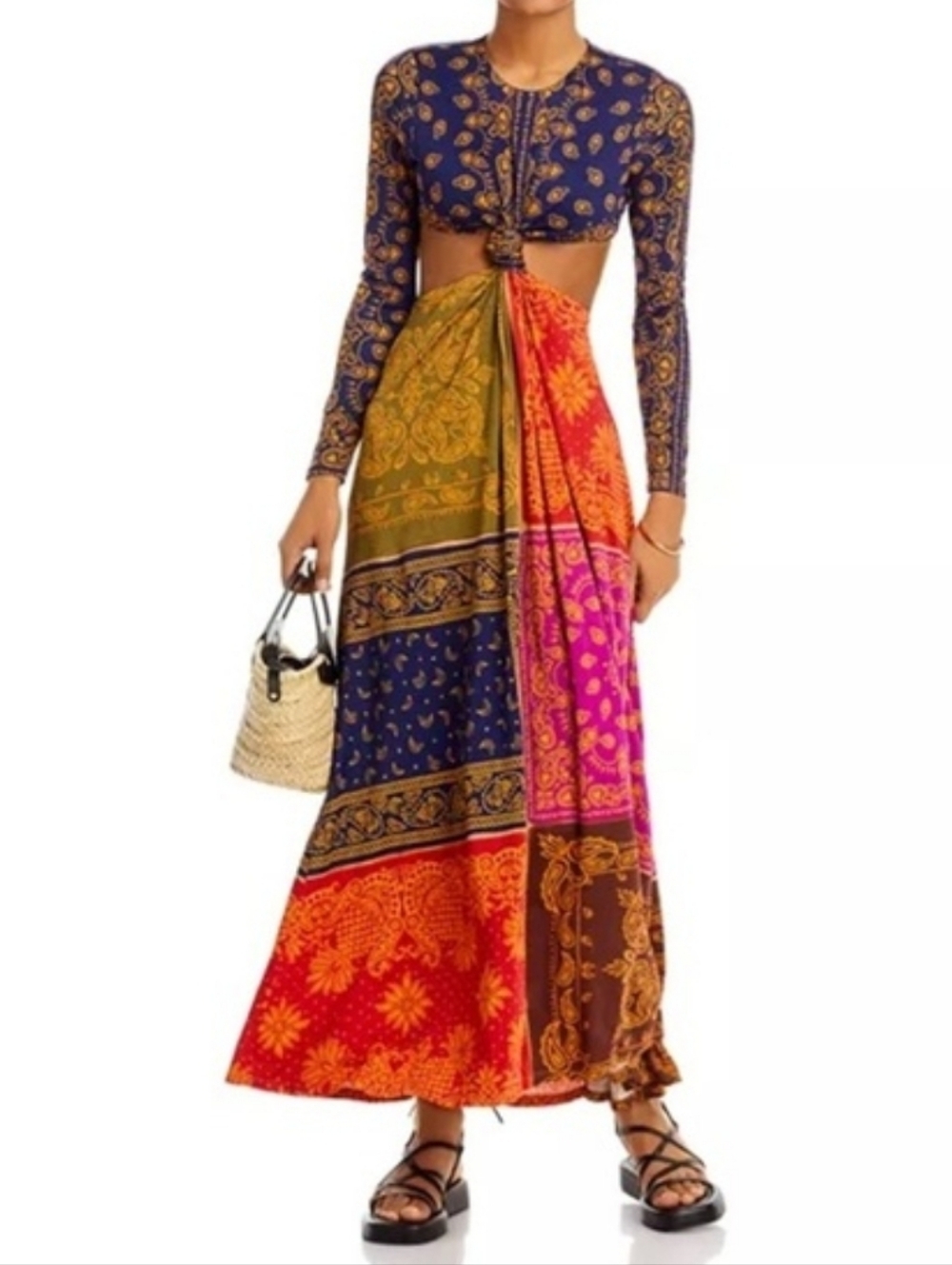 Farm Rio Bandana Dream Cut Out Maxi Dress